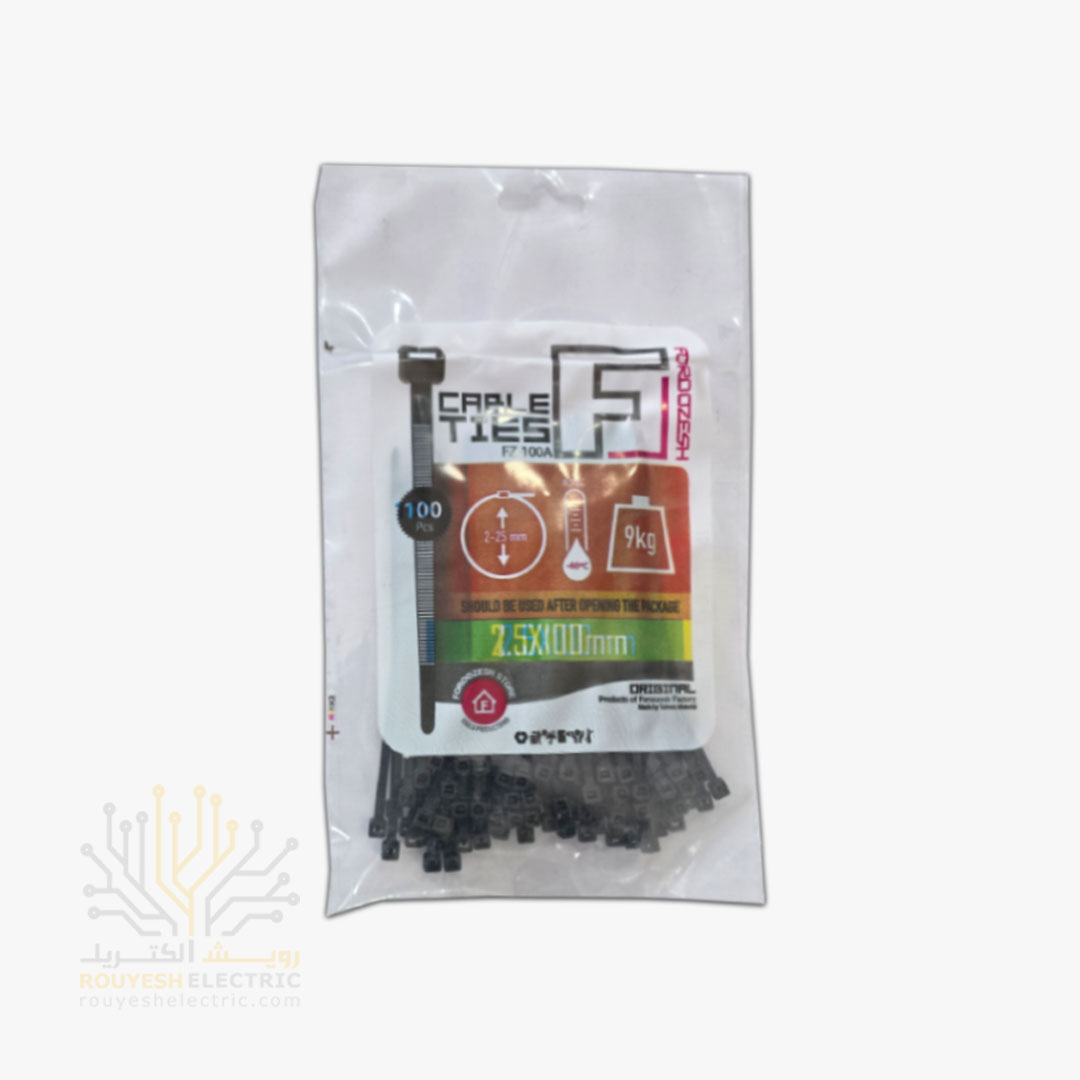 بست کمربندی 10 سانت برند فروزش ضخامت 2/5 مشکی