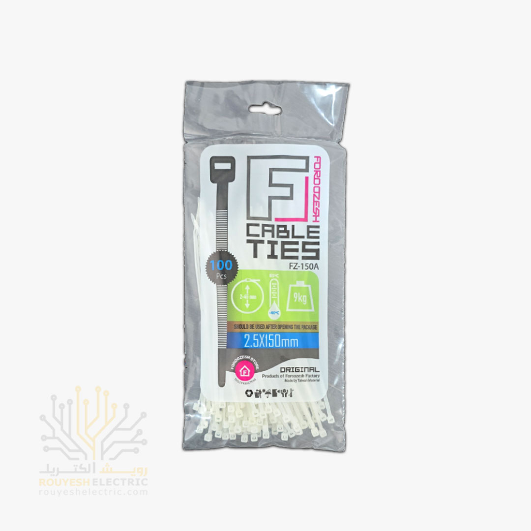 بست کمربندی 15 سانت برند فروزش ضخامت 2/5 سفید