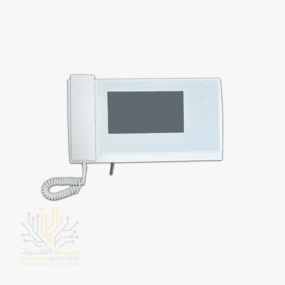 مانیتور آیفن تصویری 7 اینچ برند آلدو مدل 726m با حافظه سفید