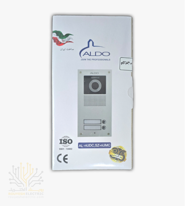 پنل ایفون تصویری برند الدو 2 واحدی مدل URF کارتی