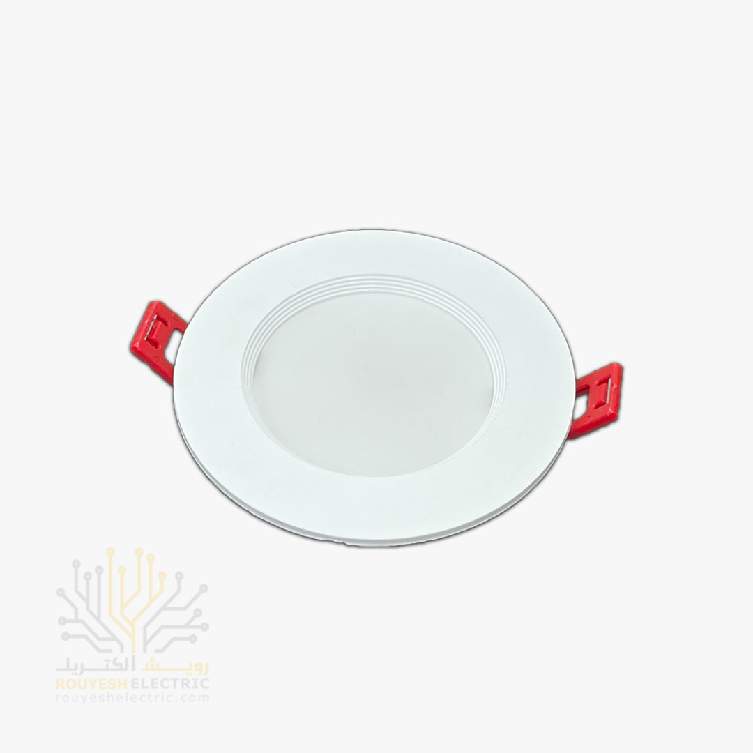 پنل سقفی توکار 10 وات برند نوربان مدل بک لایت هیت سینک دار نچرال
