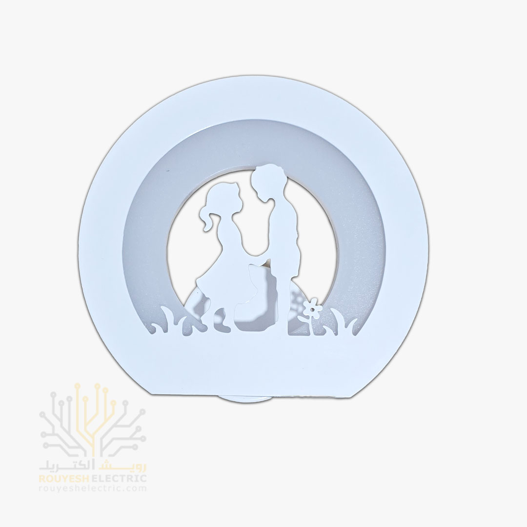 چراغ خواب دیواری LED گرد رنگی برند نور فرد