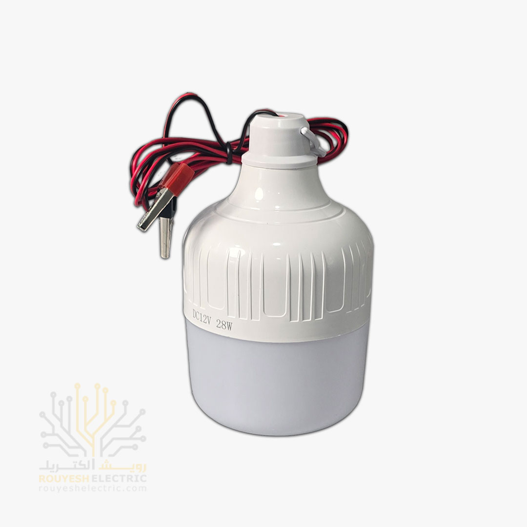 لامپ خودرو 28 وات طرح بالب با سیم 1/30 متری گیره دار