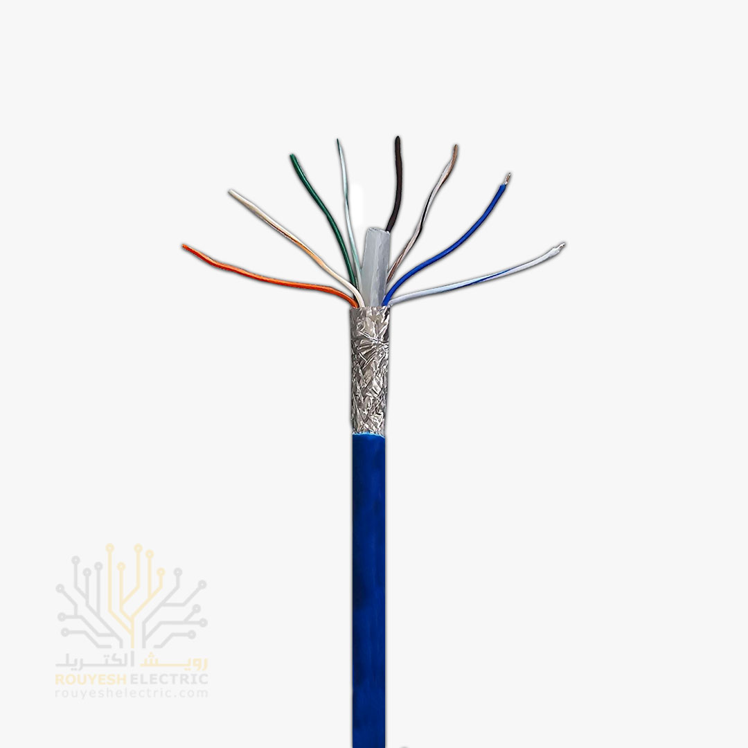 کابل شبکه CAT6 برند تک کابل کرمان مدل لگرند شیلدار SFTP مغزی ۰/۵ رنگ مس CCAM قرقره ۵۰۰ متری