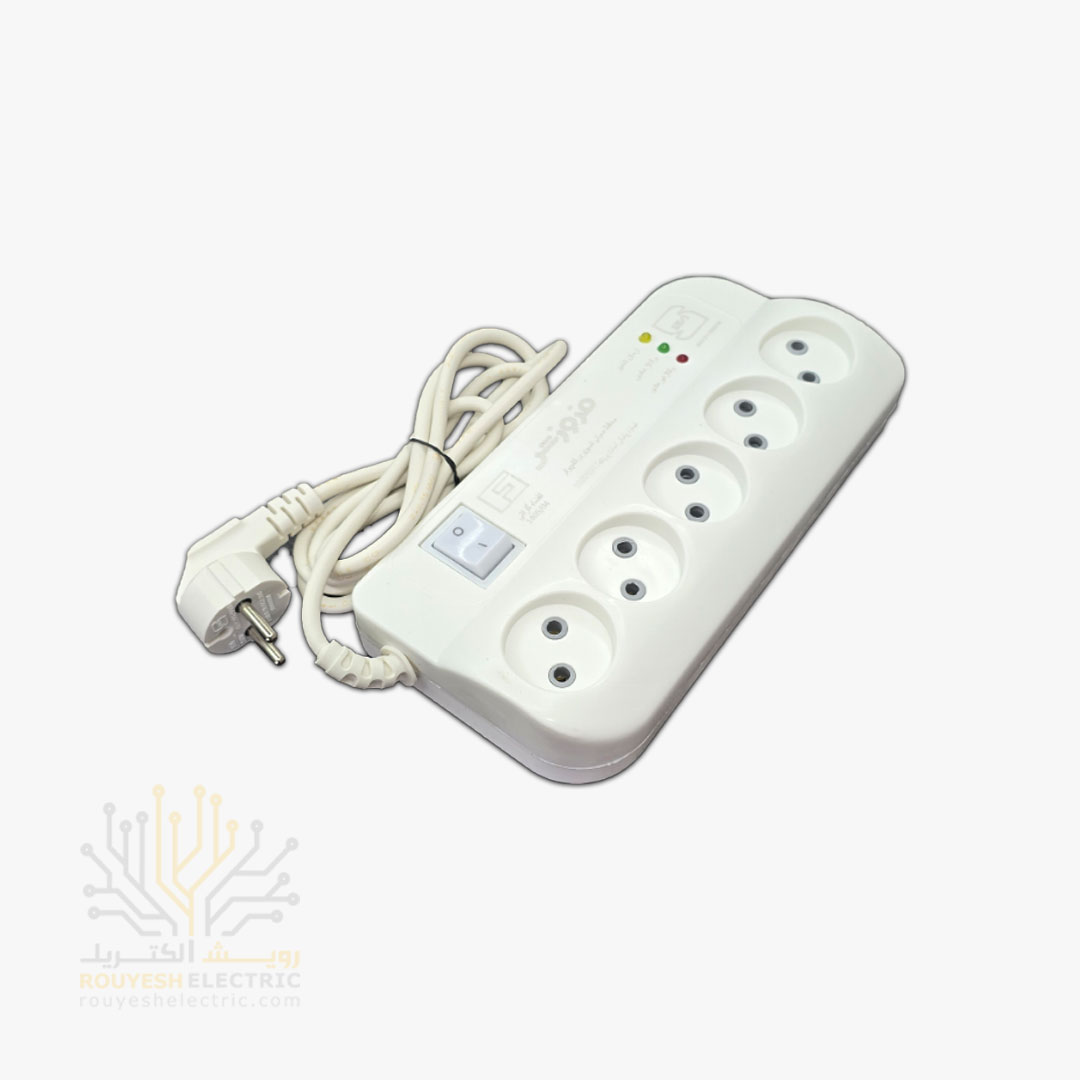 محافظ برق کامپیوتر برند فروزش مدل FR250 کلید دار 5 خانه 1/8 متری