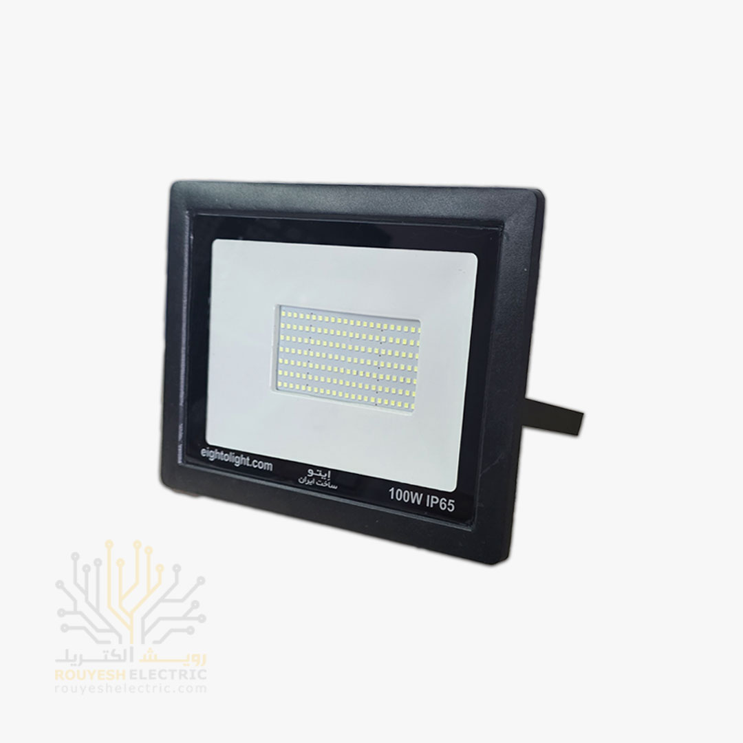 پروژکتور 100 وات SMD برند ایتولایت بدنه مشکی مهتابی