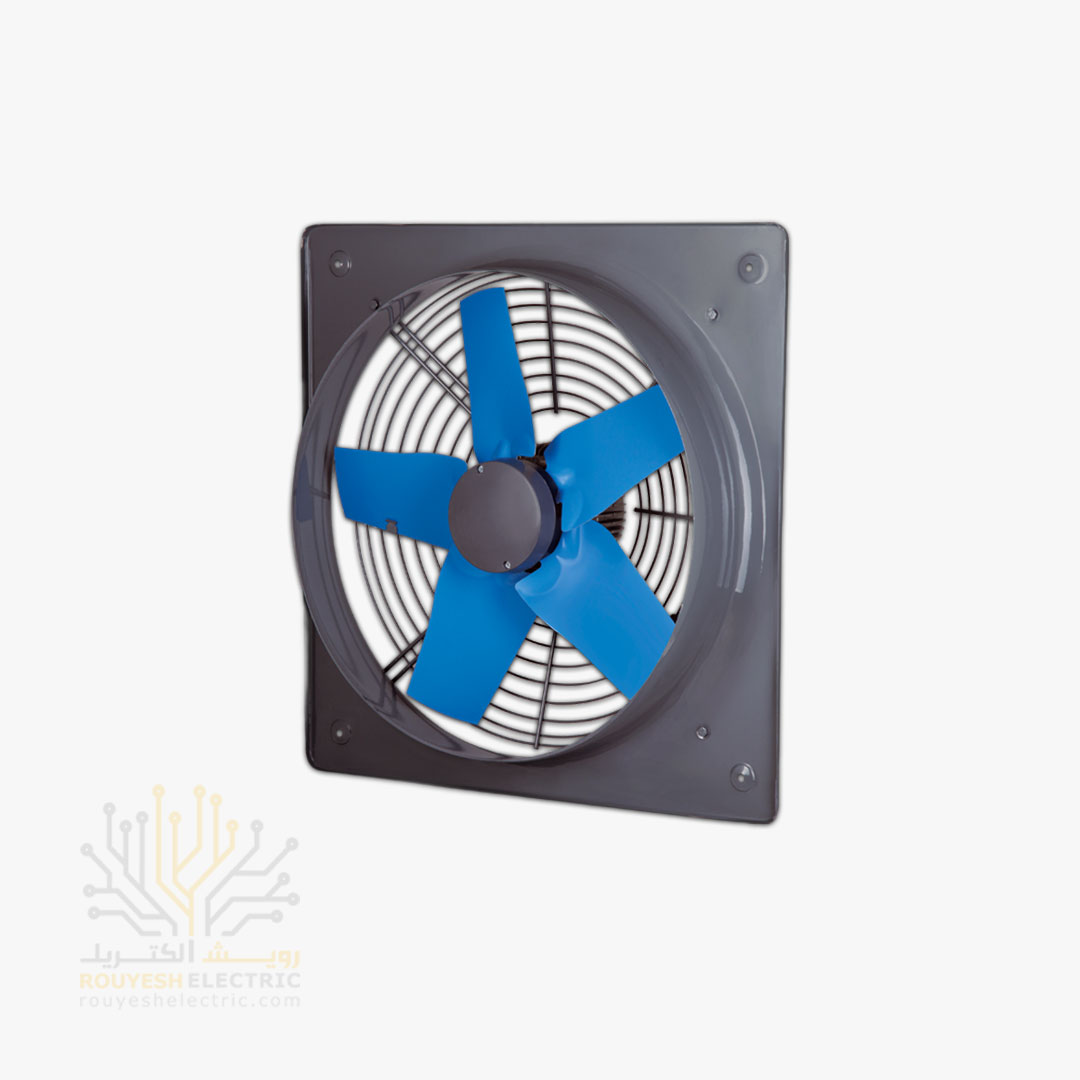 هواکش صنعتی 60 سانت برند دمنده مدل VID-60D4S استاندارد موتور سبک پروانه 5 پر فلزی