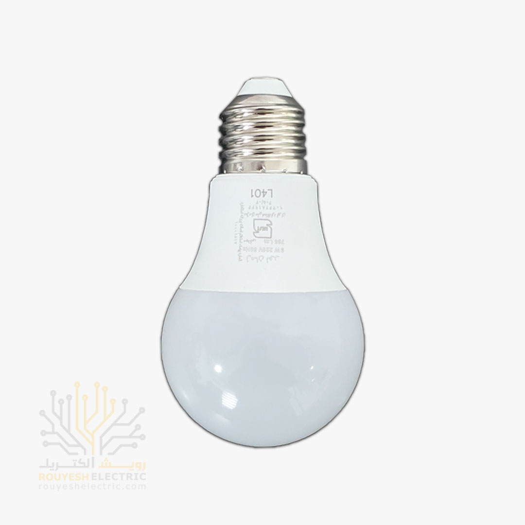 لامپ ال ای دی 9 وات حبابی برند زمان نور مهتابی