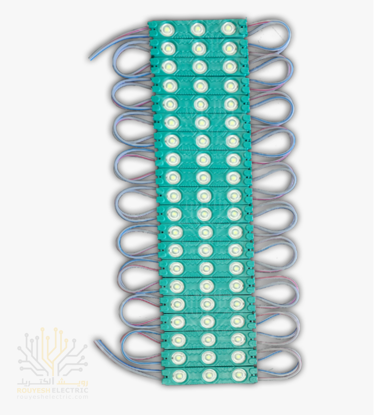 ریسه بلوکی SMD برند INE لنز دار پشت آلومینیوم سبز ورق 20 تایی