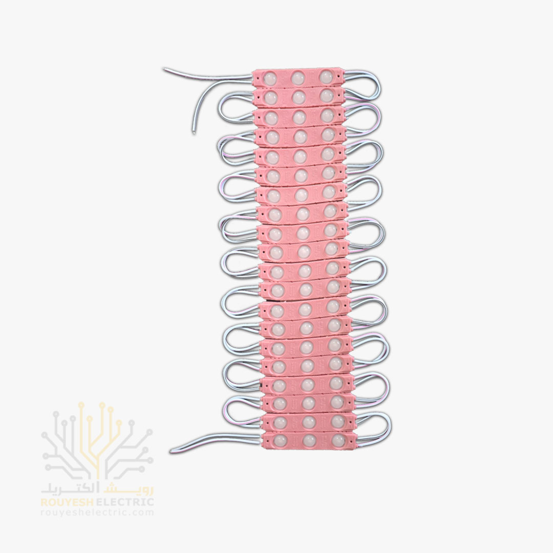 ریسه بلوکی SMD برند ام کیو ام لنز دار پشت آلومینیوم بنفش ورق 20 تایی