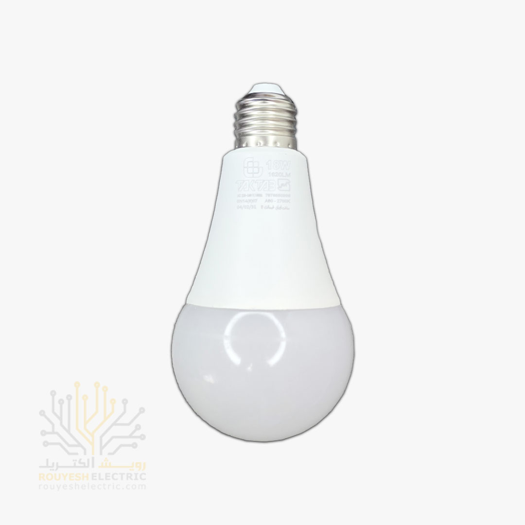 لامپ ال ای دی 18 وات حبابی برند تک تاب آفتابی