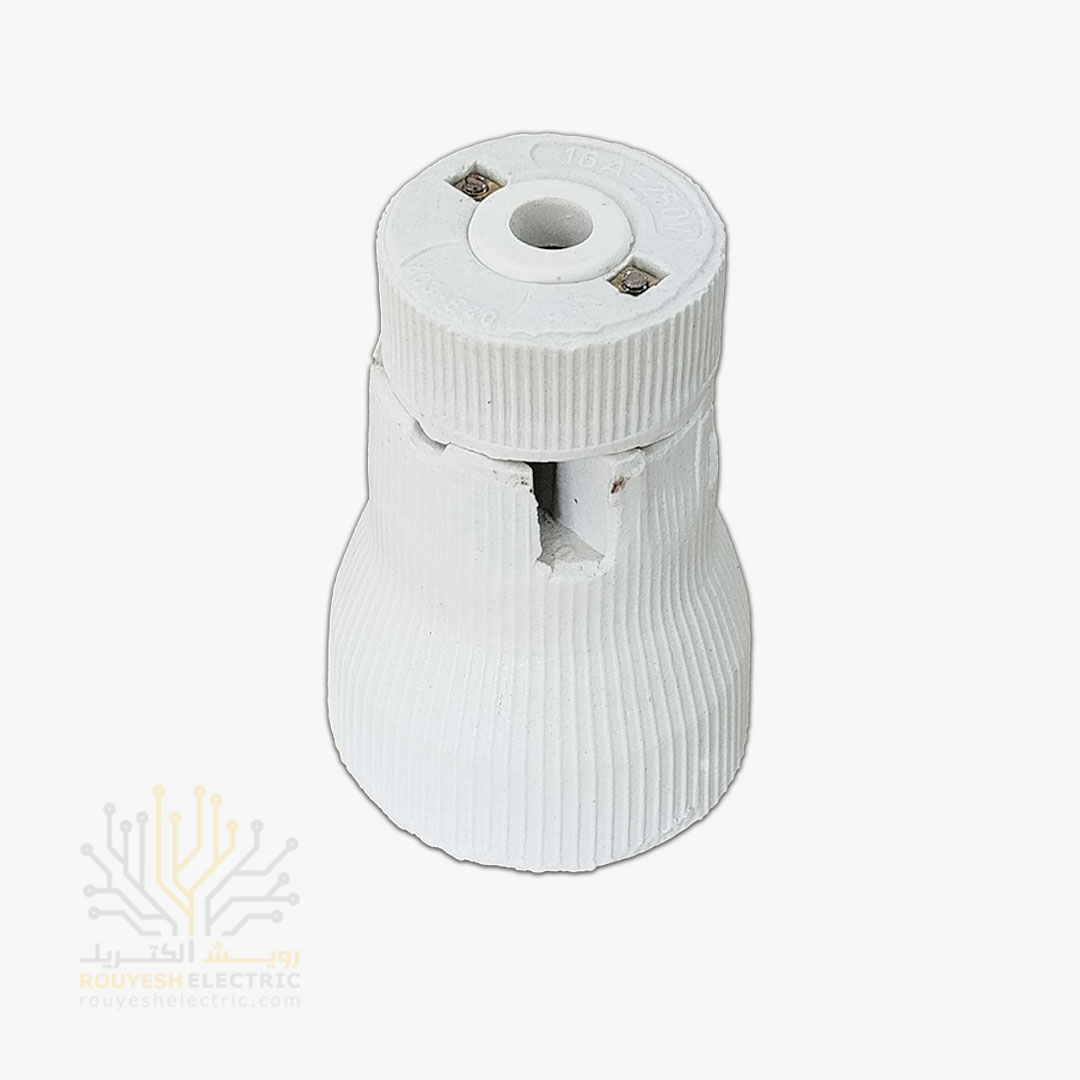 سرپیچ لامپ آویز بدنه سرامیکی برند موج مدل E40