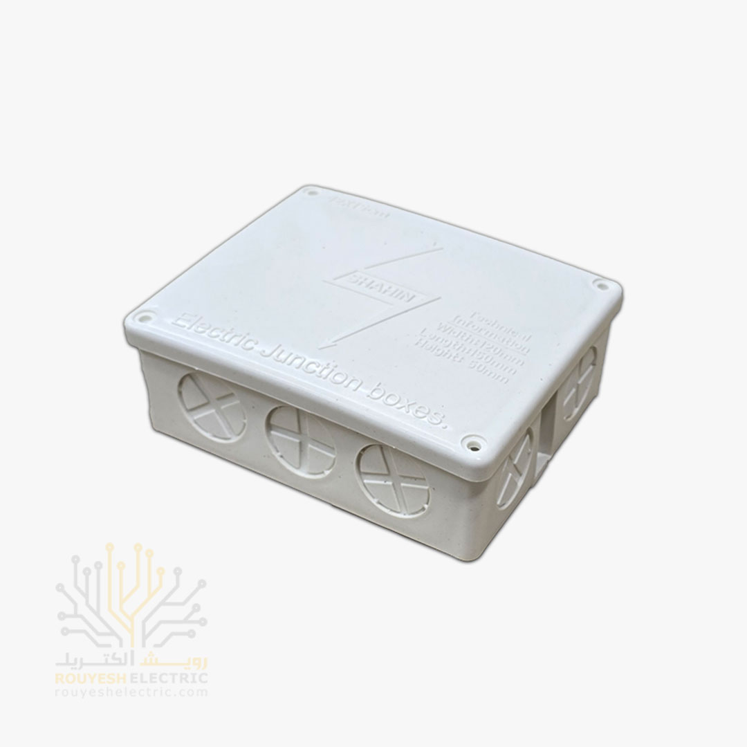 جعبه تقسیم 12x15 برند شاهین مدل ساده روکار