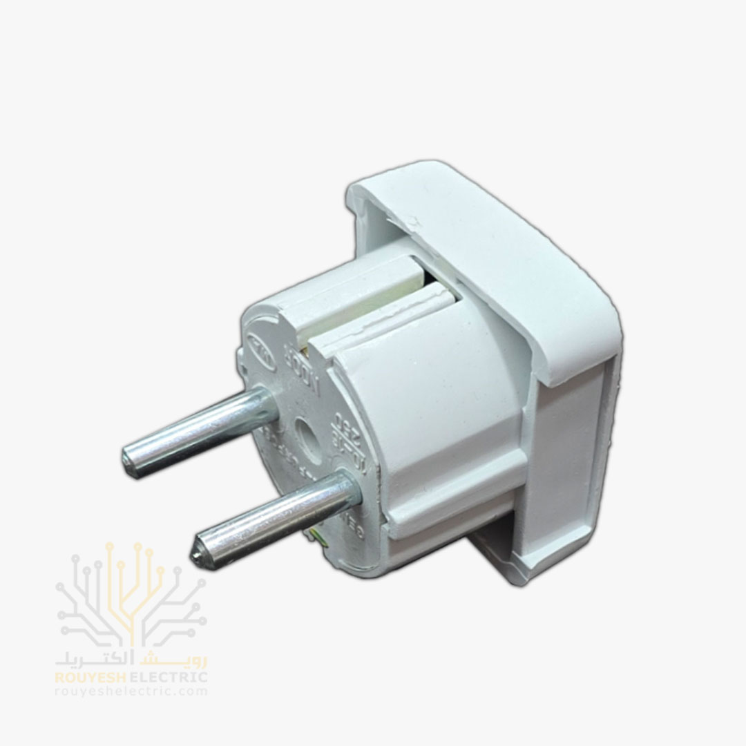 دوشاخه برق مربع برند نور میله آهنی رنگ سفید