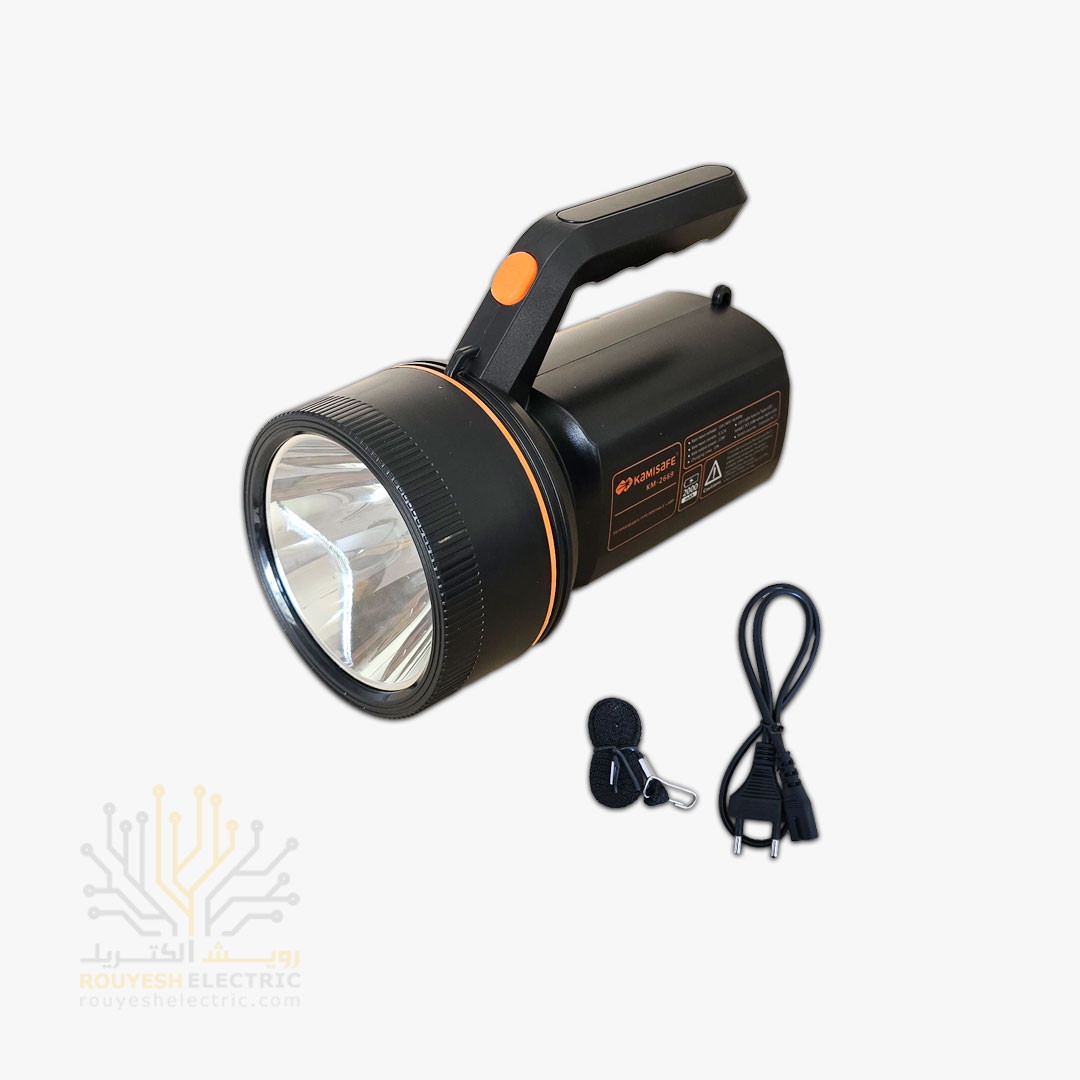 چراغ قوه لنترنی شارژی 2000 میلی آمپر برند کامی سیف مدل KM-2669