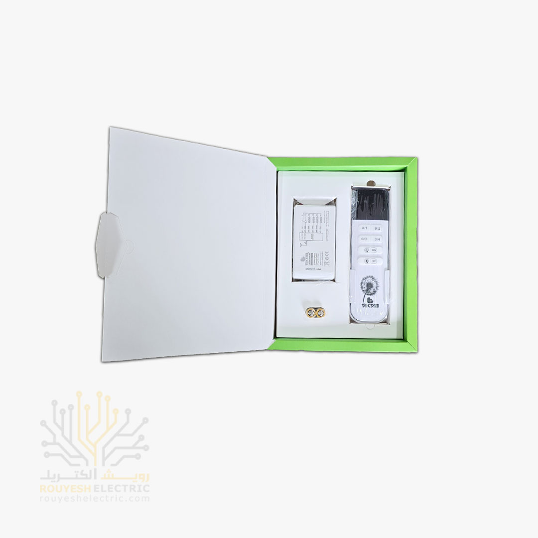 ریموت 4 کانال بدنه پلاستیکی برند تک تاب دارای نمایشگر دیجیتال