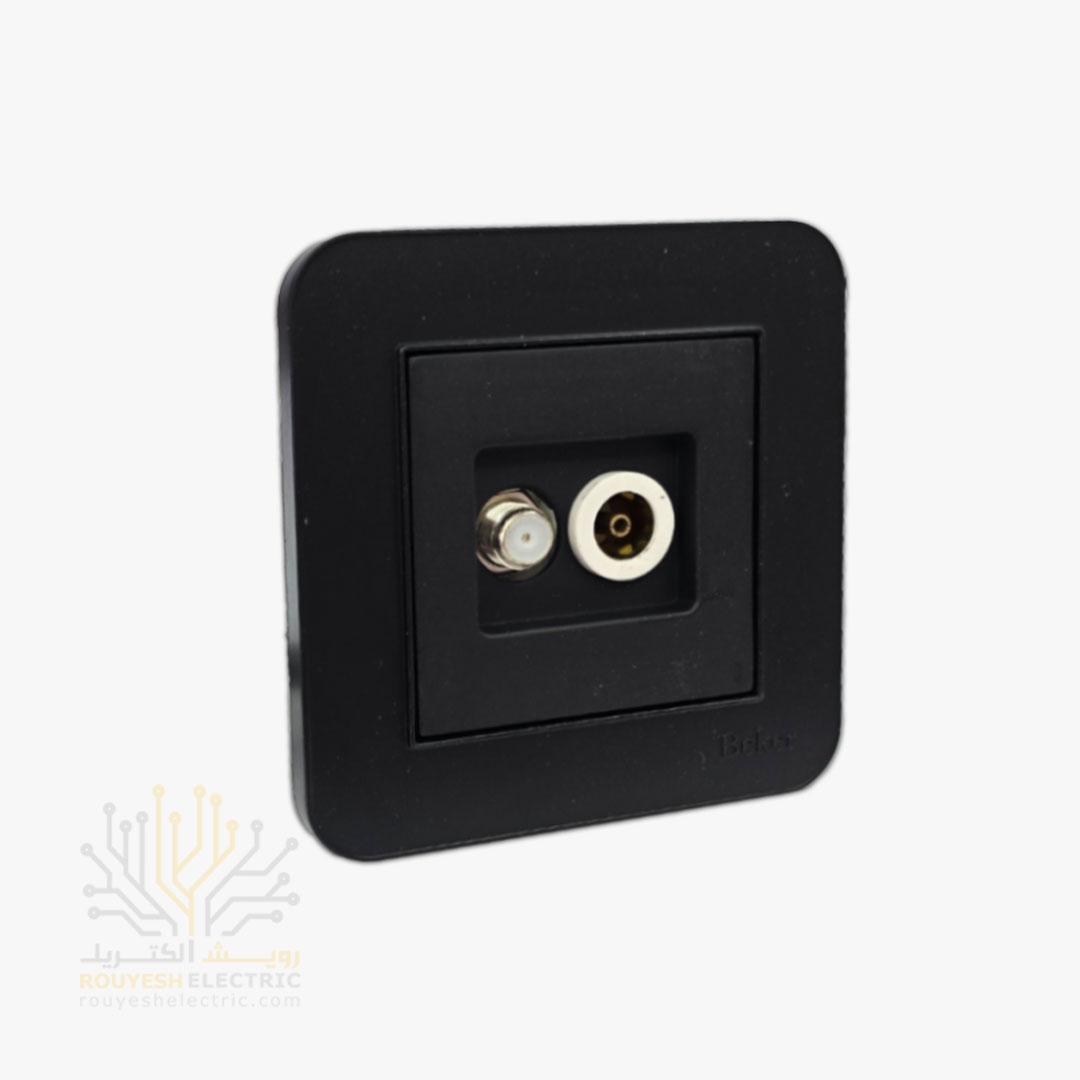 پریز آنتن ماهواره توکار برند بکر مدل آتا مشکی