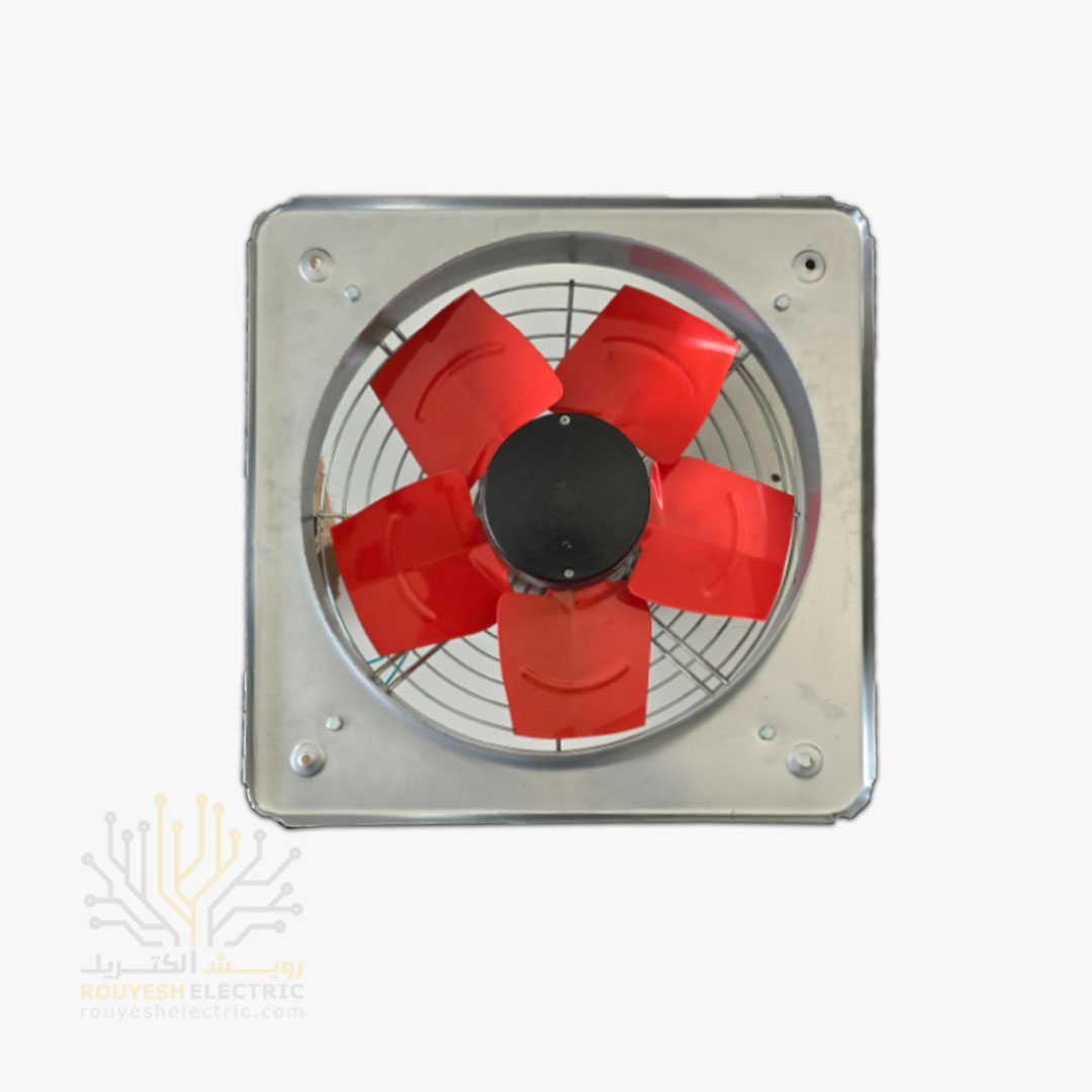 هواکش صنعتی 35 سانت برند مکنده موتور ایران استاندارد 6 پر فلزی 1400 دور ضمانت تعمیر