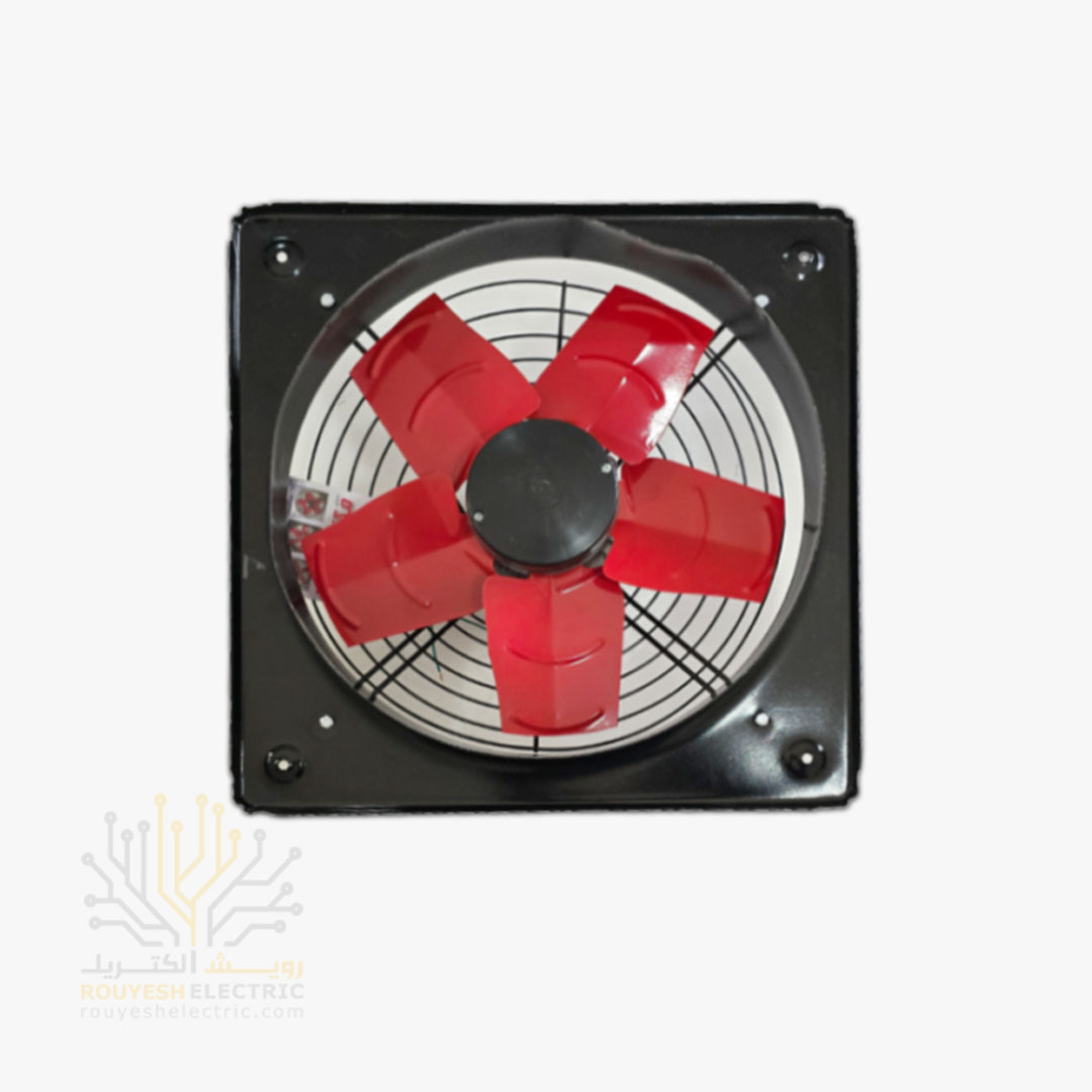 هواکش صنعتی 40 سانت برند مکنده موتور ایران استاندارد 5 پر فلزی 1400 دور ضمانت تعمیر