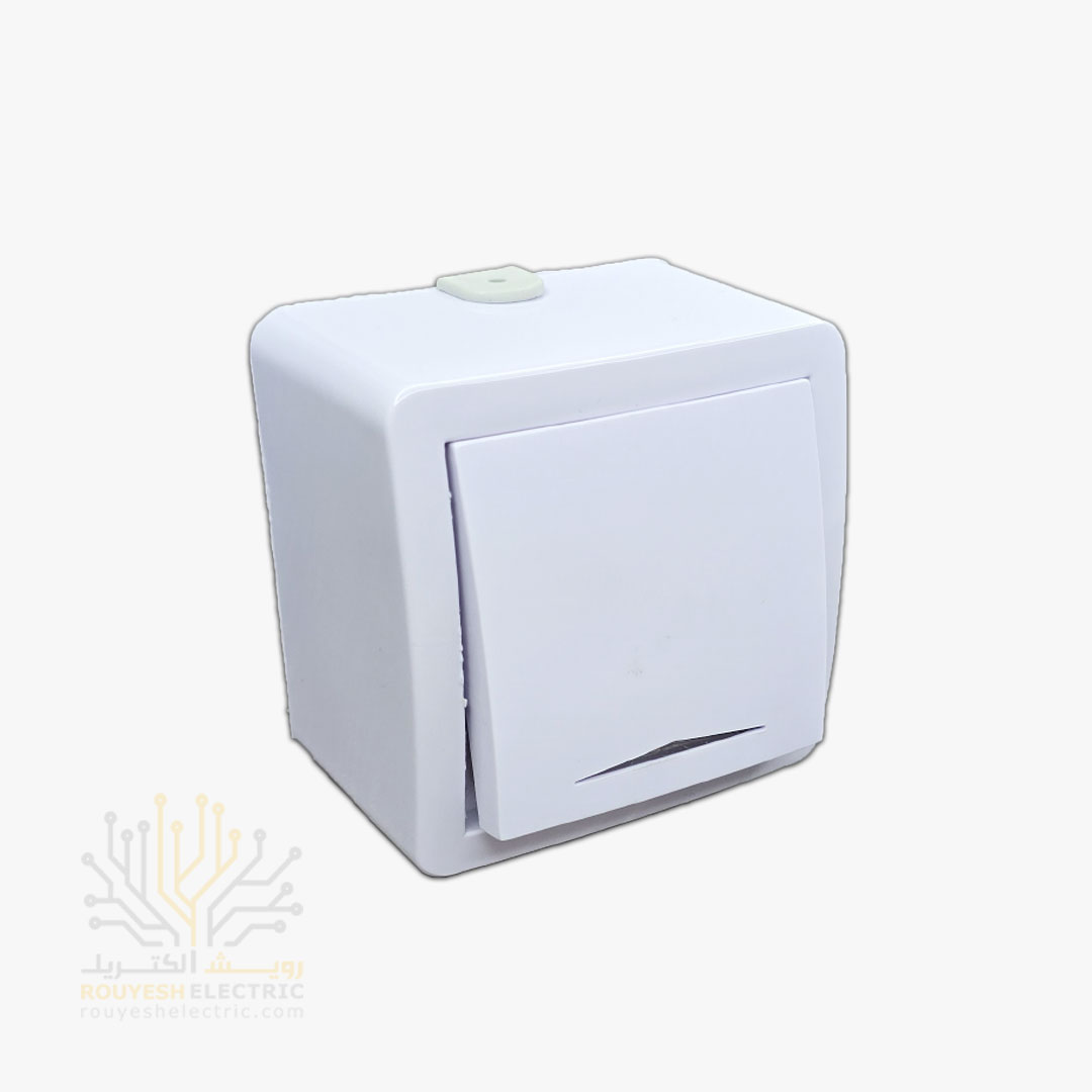 کلید تبدیل روکار برند بکر سفید